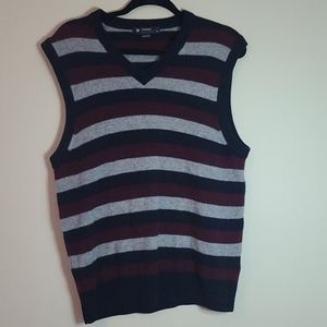 Cremieux Wool Striped Sweater Vest